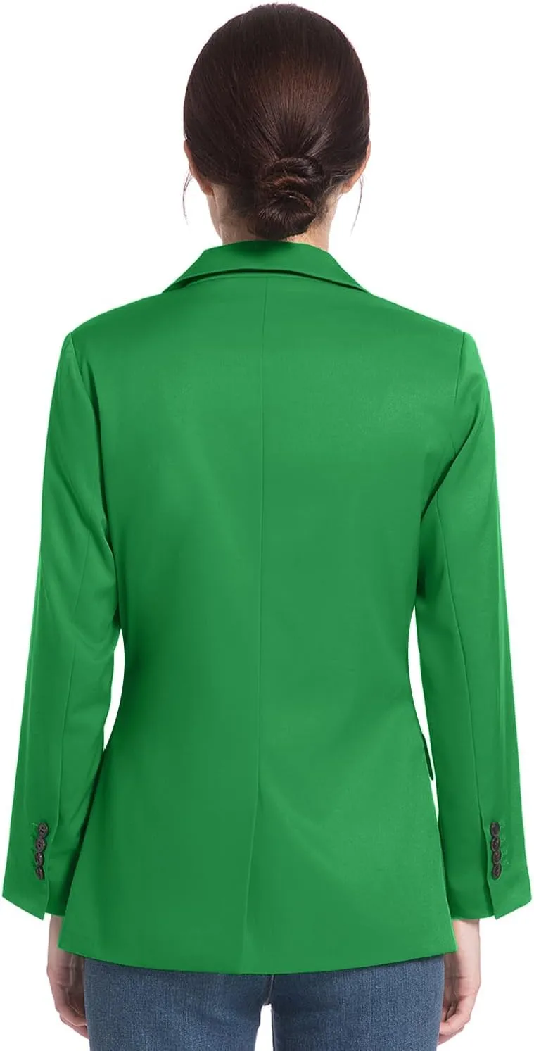 FARVALUE Womens Spring Casual Blazers Long Sleeve Notch Lapel Work Office Fall Blazer Jackets with Pockets