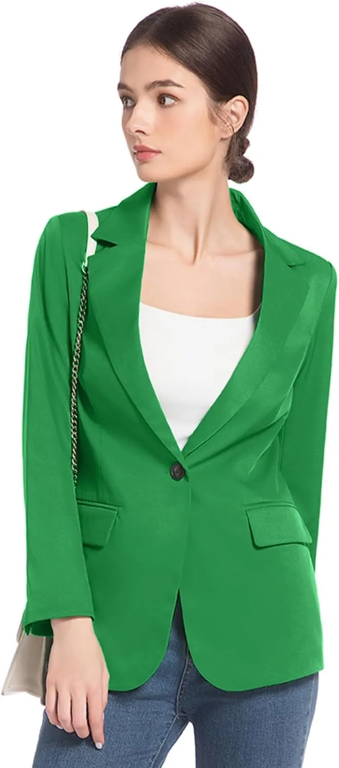 FARVALUE Womens Spring Casual Blazers Long Sleeve Notch Lapel Work Office Fall Blazer Jackets with Pockets