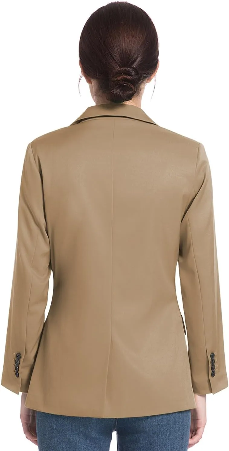 FARVALUE Womens Spring Casual Blazers Long Sleeve Notch Lapel Work Office Fall Blazer Jackets with Pockets
