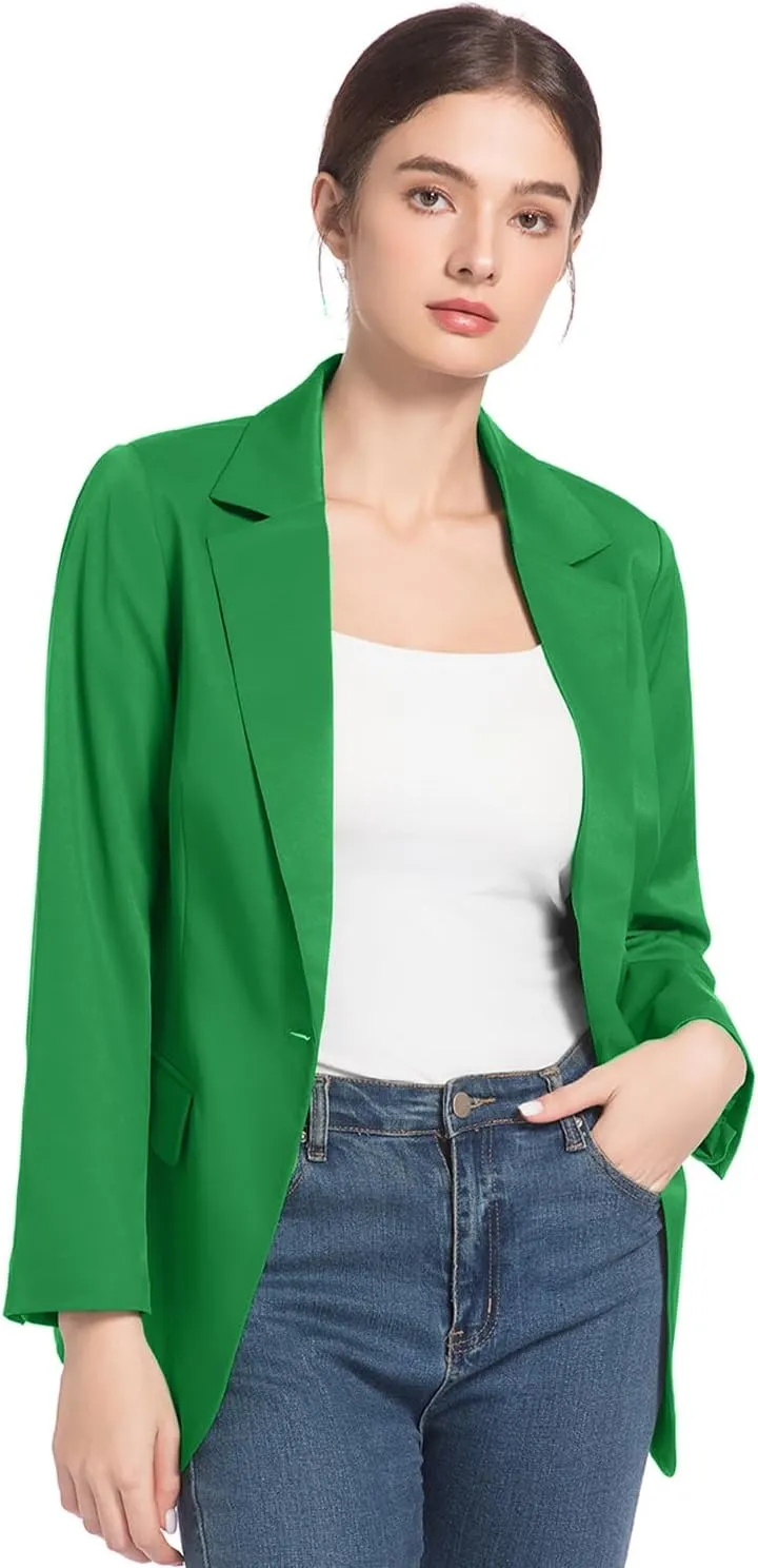 FARVALUE Womens Spring Casual Blazers Long Sleeve Notch Lapel Work Office Fall Blazer Jackets with Pockets