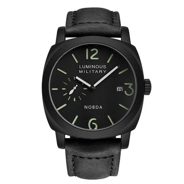 Fashion Brown Leather Strap Mens Watch Quartz Diver Dz Sport Sloar Military Watches Top Luxury Brand  Clock Ar Wrist Watch 016B