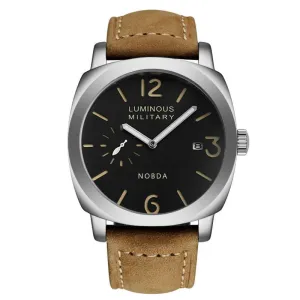 Fashion Brown Leather Strap Mens Watch Quartz Diver Dz Sport Sloar Military Watches Top Luxury Brand  Clock Ar Wrist Watch 016B