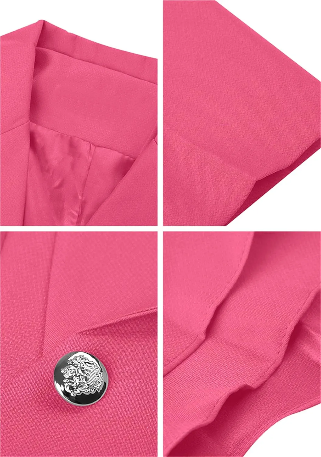 Fashion Button Down Blazer for Women Lightweight Lapel Front Open Blazer Casual Business Slim Fit Blazer