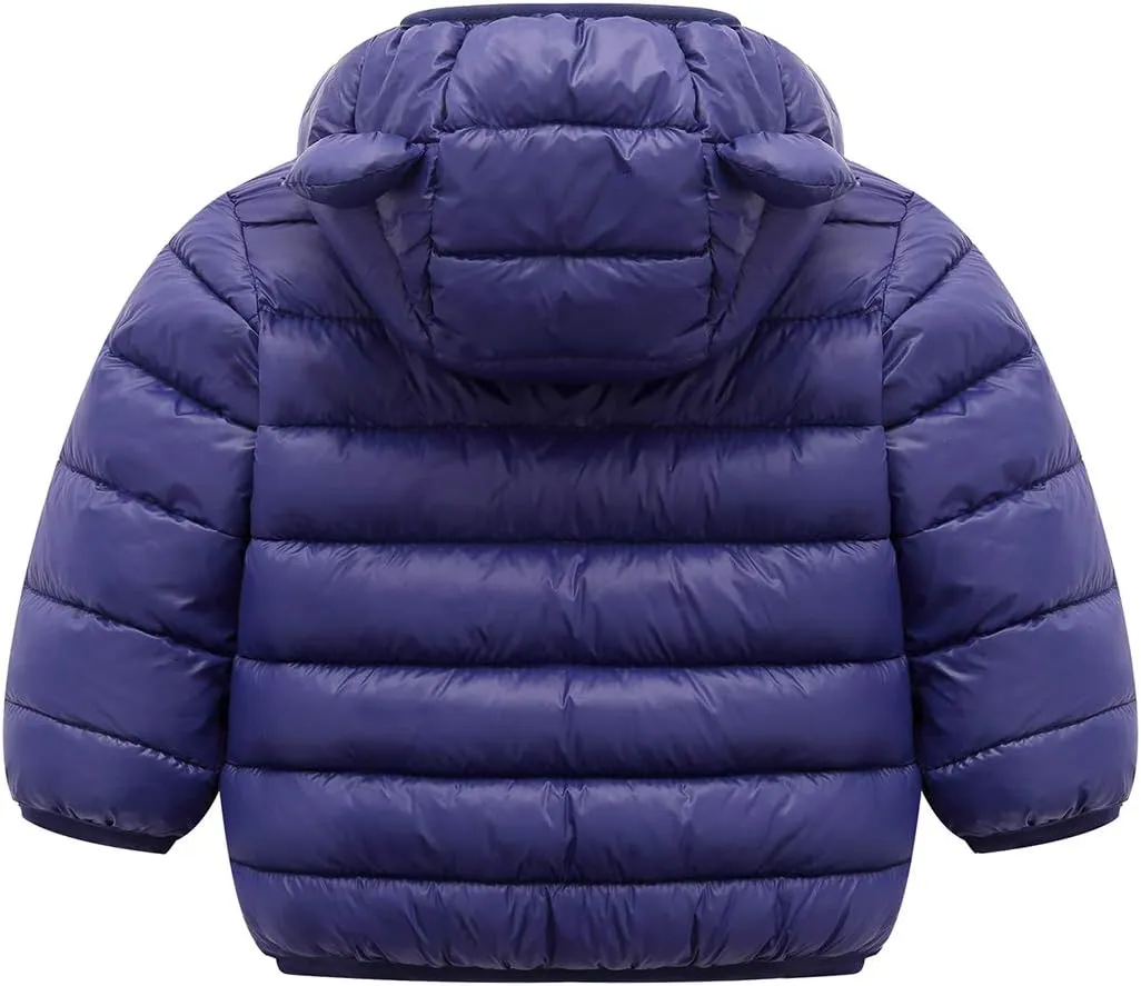 Favorland Baby Boys Girls Toddler Kids Winter Coats with Ears Hoods Padded Puffer Jacket