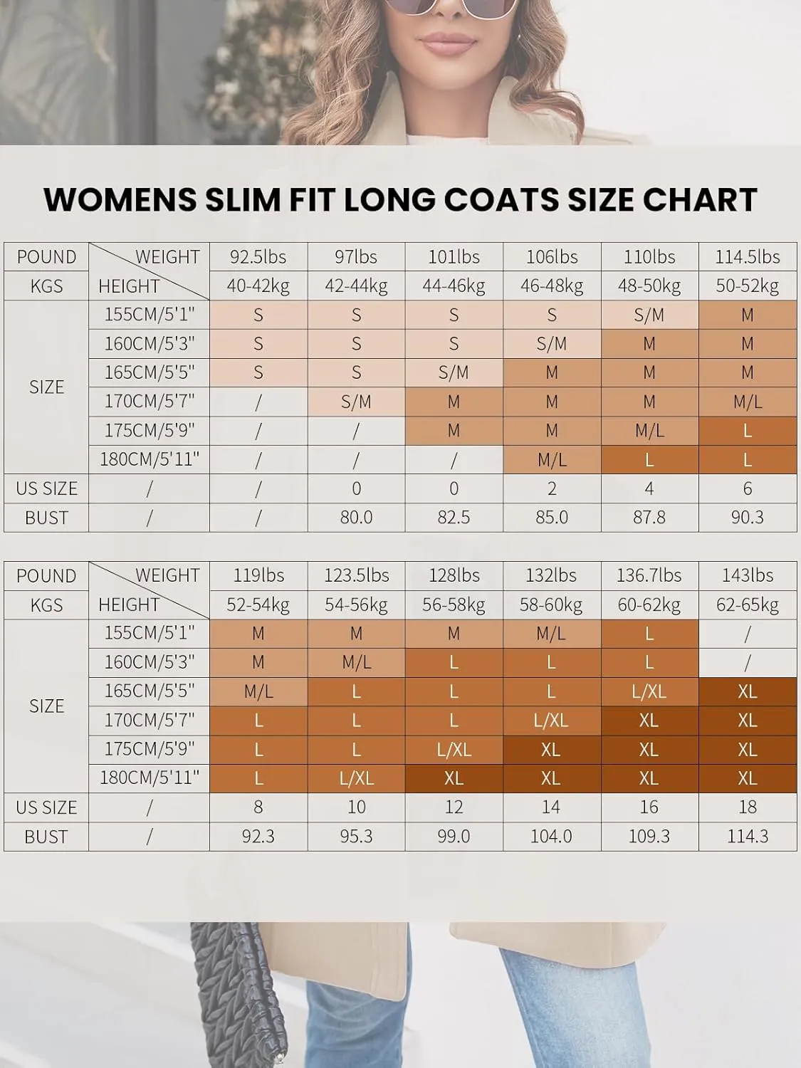 Fisoew Women's Elegant Single Breasted Coat Long Sleeve Mid Winter Overcoat Work Office Pea Coats