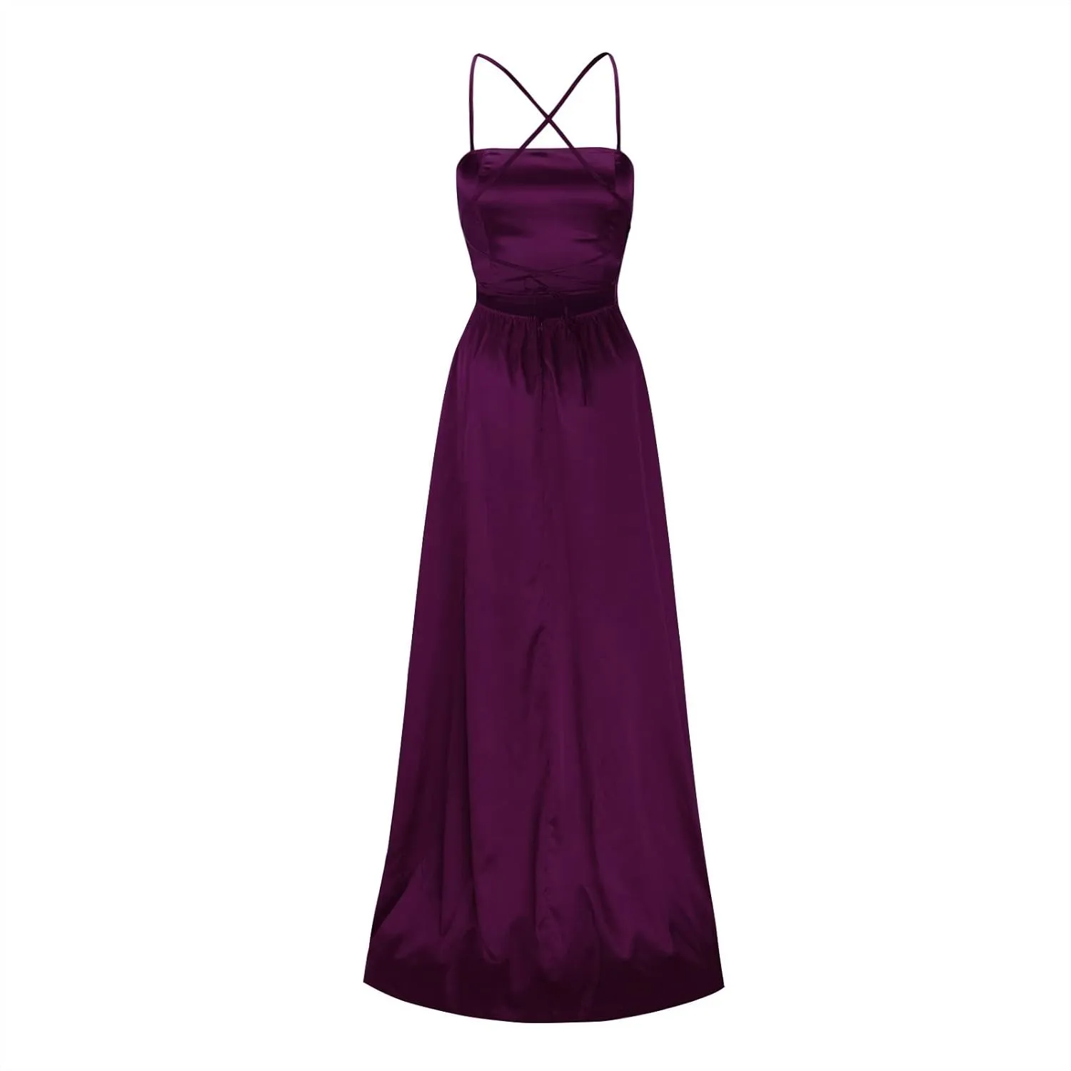 Formal Dresses for Women 2024 Summer Plus Size Sleeveless Side Slit Satin Cocktail Wedding Guest Maxi Dress for Curvy Women