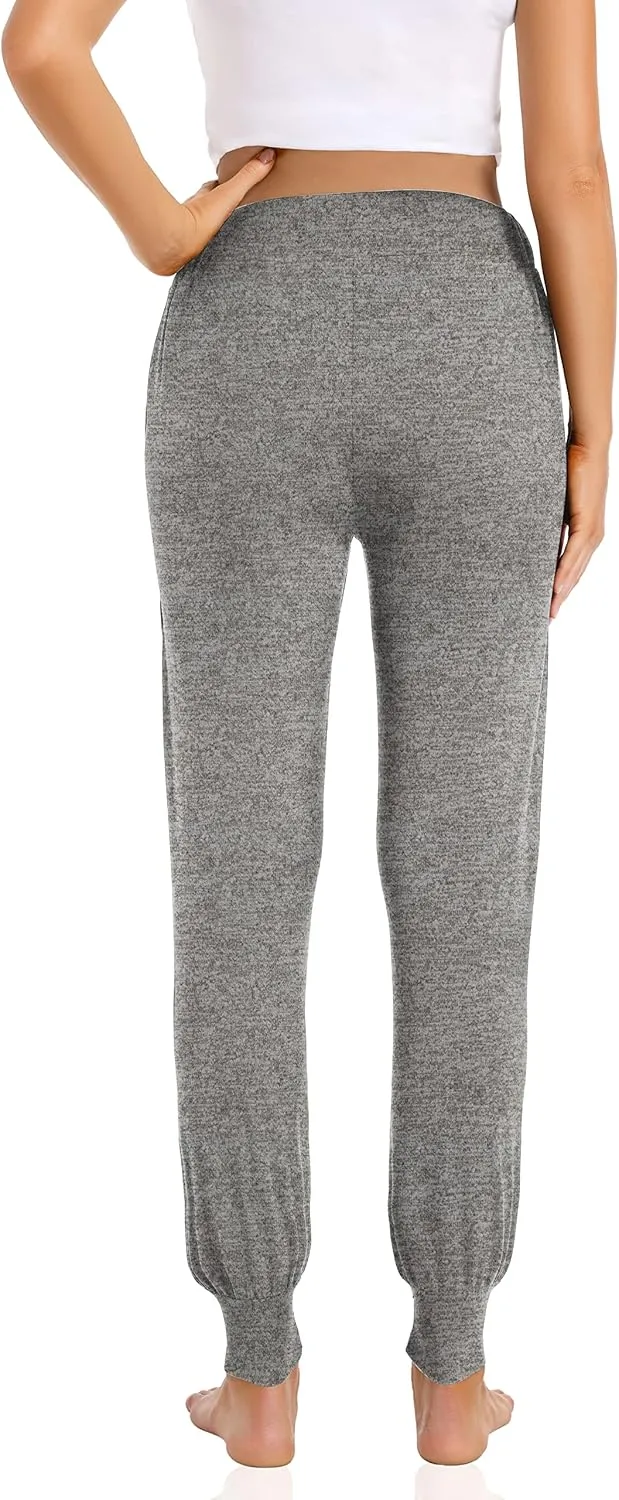 Foucome Women's Maternity Pants Comfy Lounge Workout Leggings Underbelly Stretchy Pregnancy Joggers Sweatpants