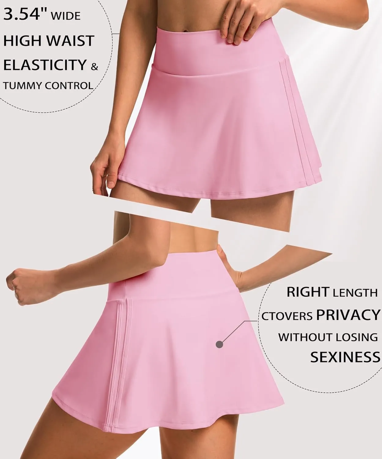 FULLSOFT Women's Tennis Golf Skirts with Pockets High Waisted Pleated Athletic Skorts Shorts for Pickleball Workout