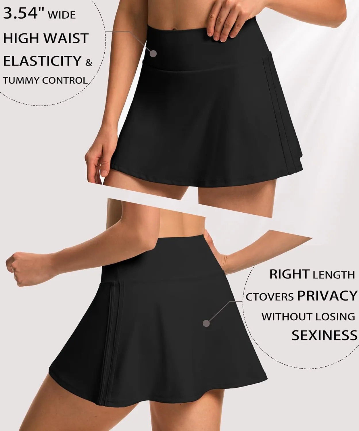 FULLSOFT Women's Tennis Golf Skirts with Pockets High Waisted Pleated Athletic Skorts Shorts for Pickleball Workout