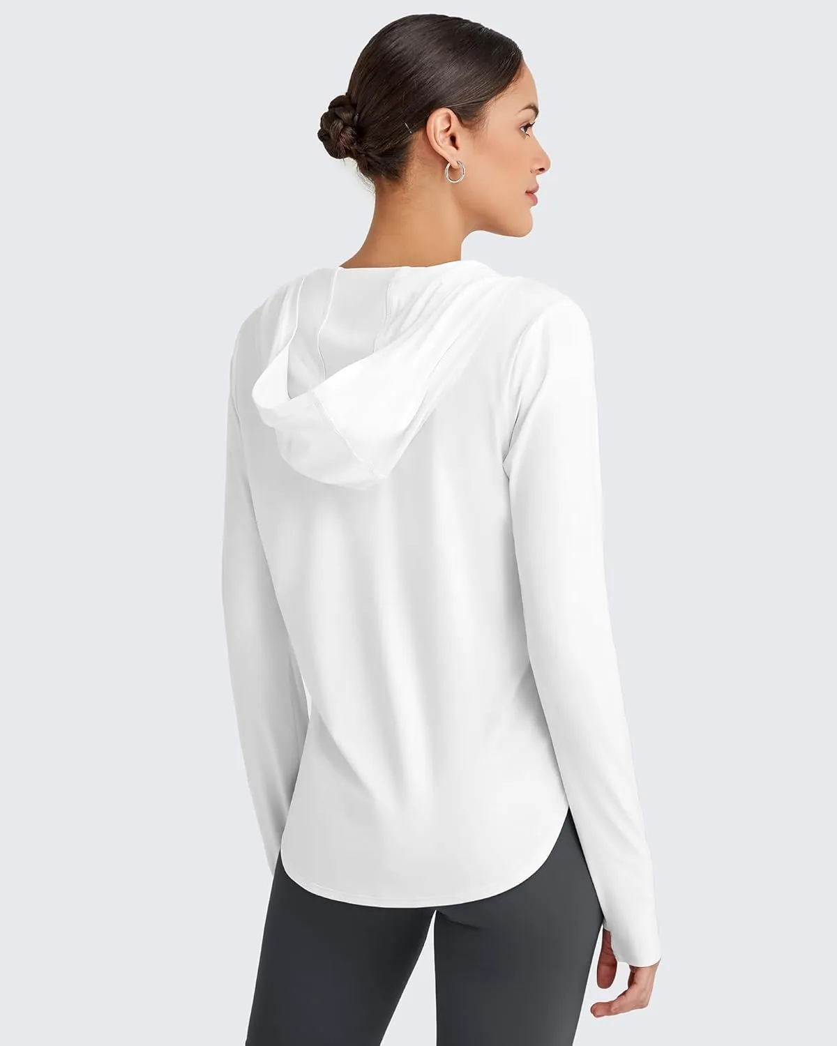 G4Free Lightbreeze Womens UPF 50  Sun Shirts with Hoodie Long Sleeve Workout Tops Button Up Rash Guard Hiking