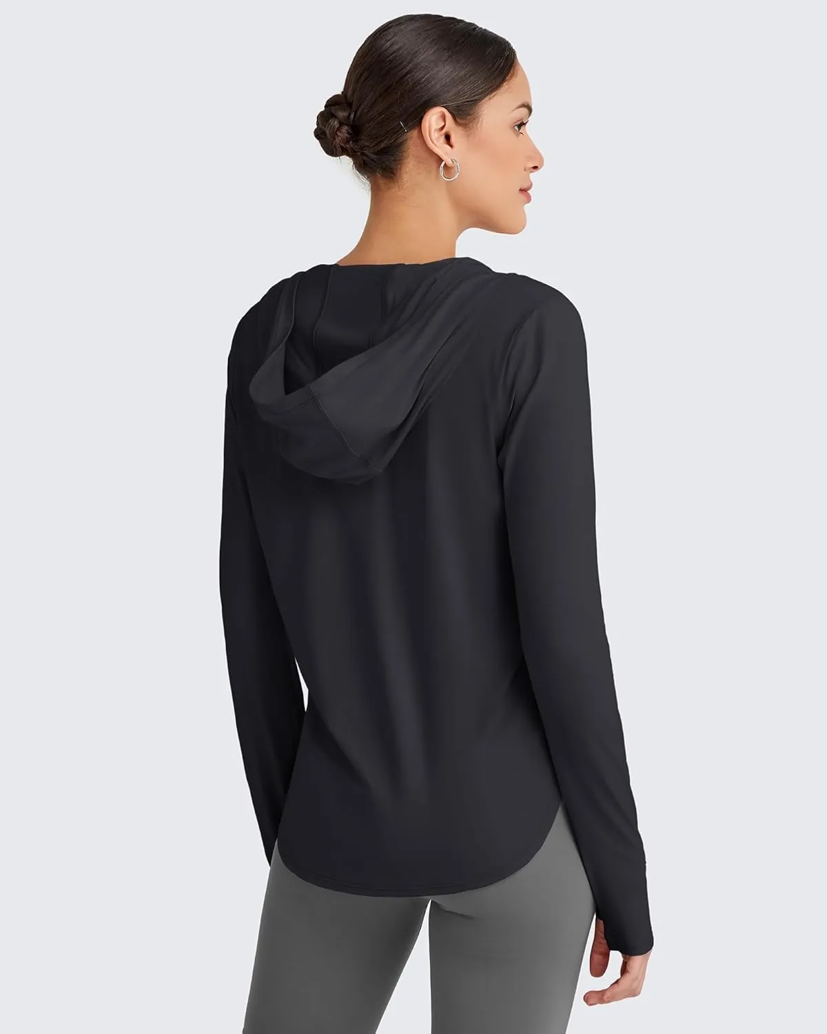 G4Free Lightbreeze Womens UPF 50  Sun Shirts with Hoodie Long Sleeve Workout Tops Button Up Rash Guard Hiking