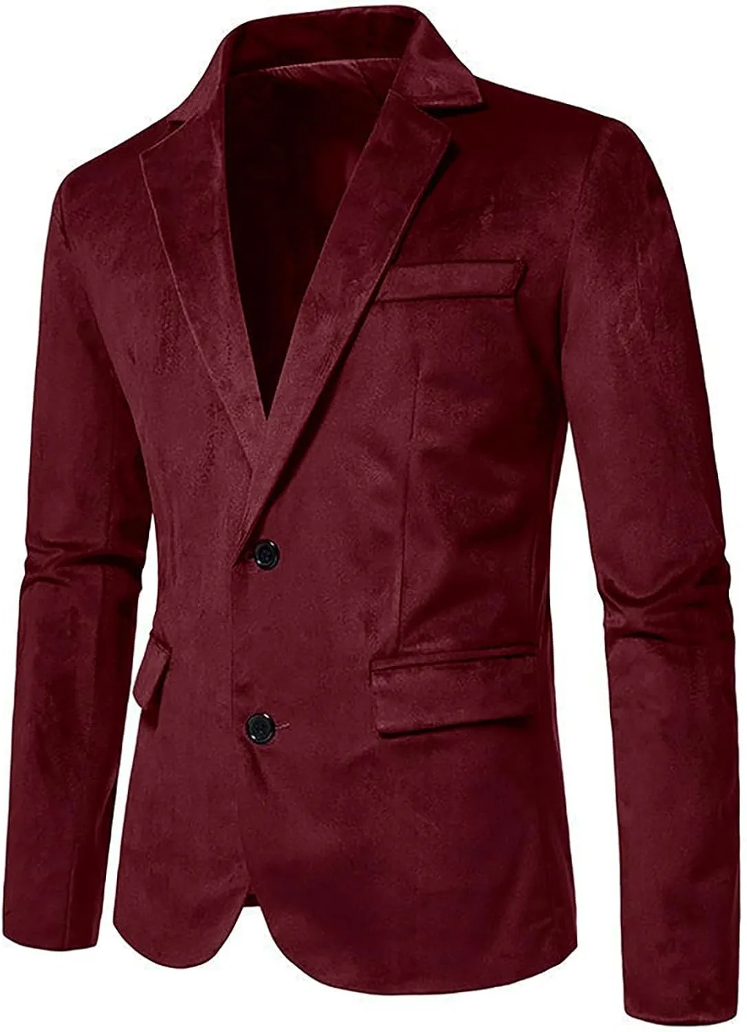 GATMSTZ Big Velvet Blazer for Men Blazer Jackets Mens Sport Coats 2 Buttons Party Wedding Evening Homecoming