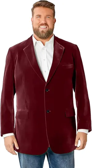 GATMSTZ Big Velvet Blazer for Men Blazer Jackets Mens Sport Coats 2 Buttons Party Wedding Evening Homecoming