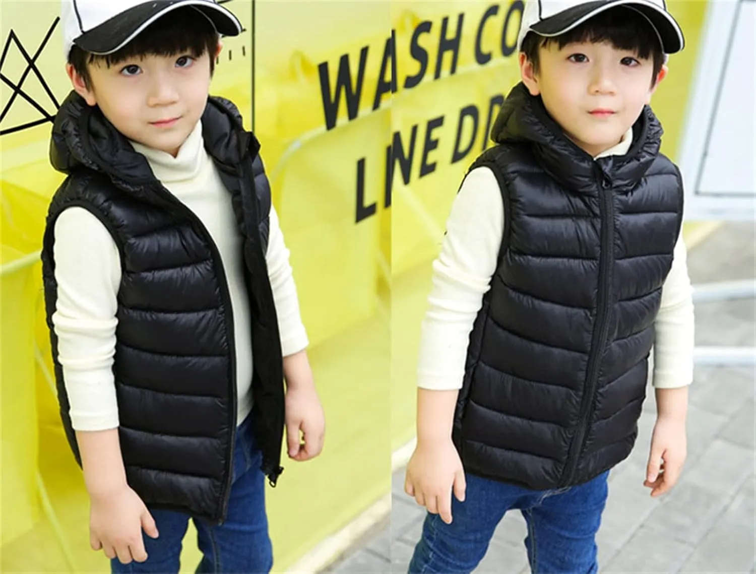 Girls Toddler Boys Cartoon Print Zip Jacket Hooded Trench Lightweight Kids Coats Windbreaker Outdoor Cute Dust