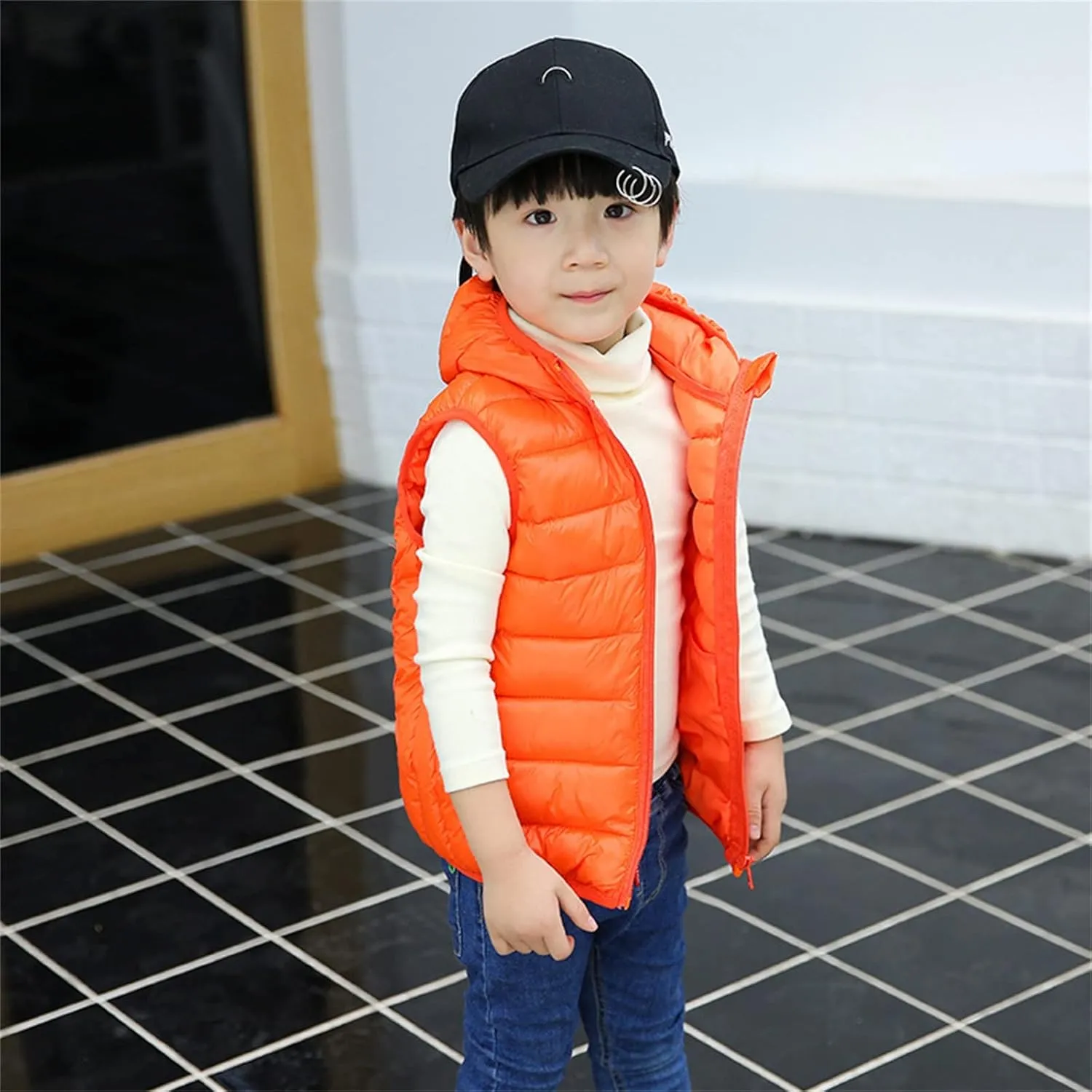 Girls Toddler Boys Cartoon Print Zip Jacket Hooded Trench Lightweight Kids Coats Windbreaker Outdoor Cute Dust