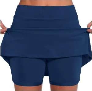 Golf Skorts for Woman High Waisted Tennis Skirts with Pockets Bodycon Athletic Skorts with Shorts