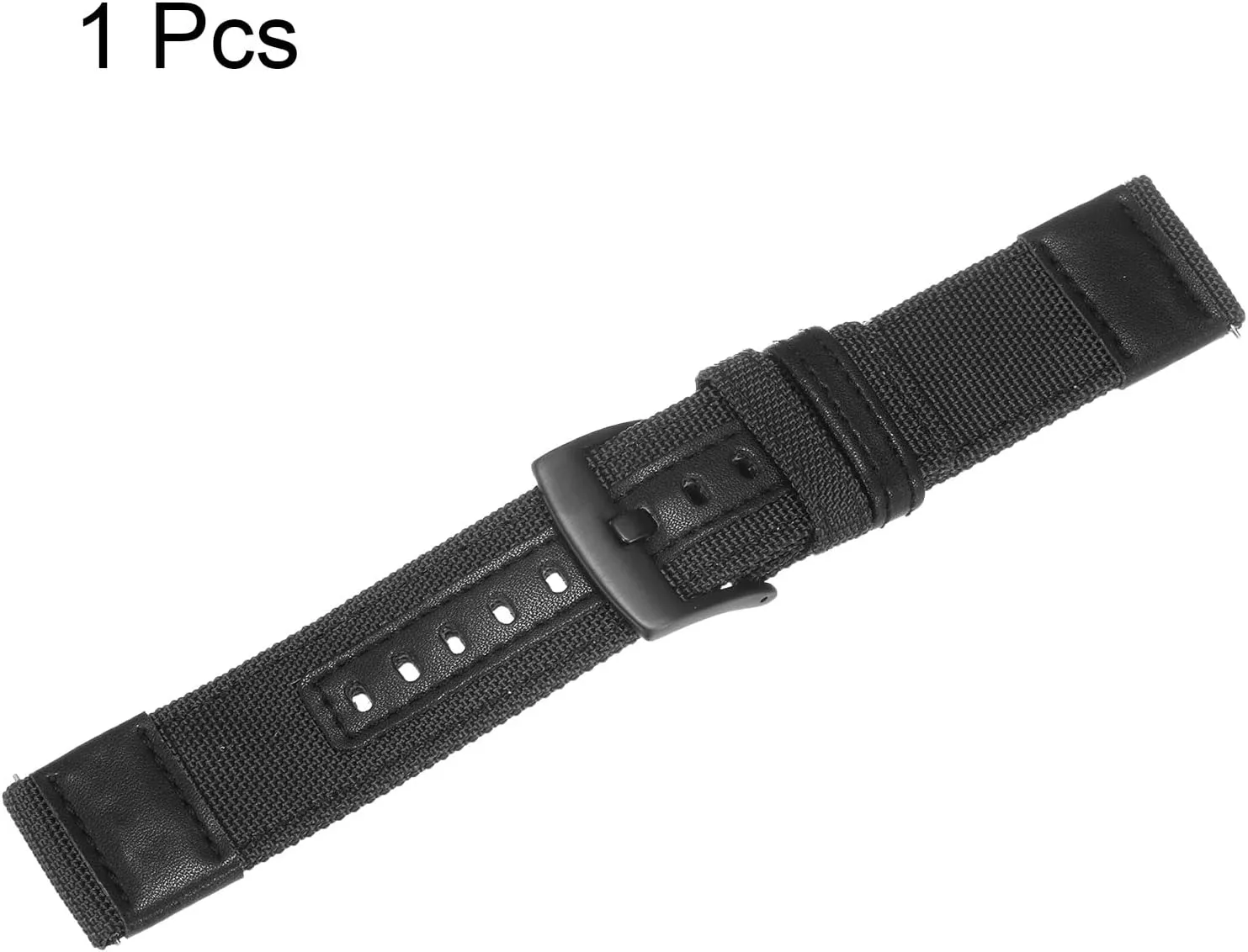 HARFINGTON Nylon Watch Band Quick Release Canvas Watch Strap with Black Stainless Steel Buckle for Men Women