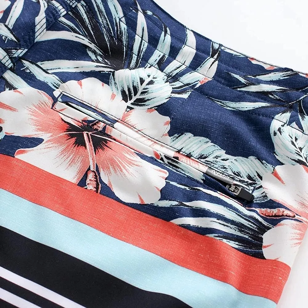 Hawaiian Microfiber, 4-Way Stretch Boardshorts - Multiple Pockets