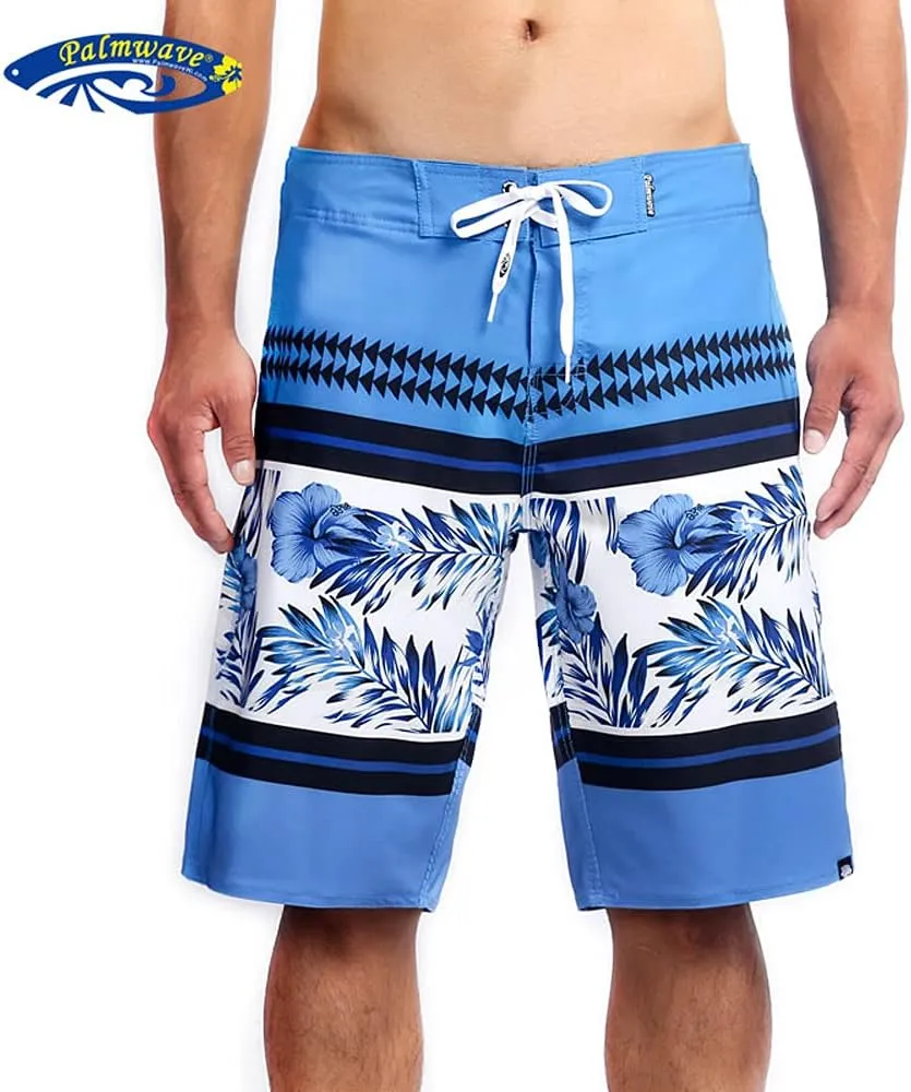 Hawaiian Microfiber, 4-Way Stretch Boardshorts - Multiple Pockets