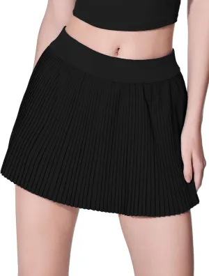 High Waisted Pleated Tennis Skirts for Women with Pockets Shorts Cute Flowy Golf Athletic Skirts Skort