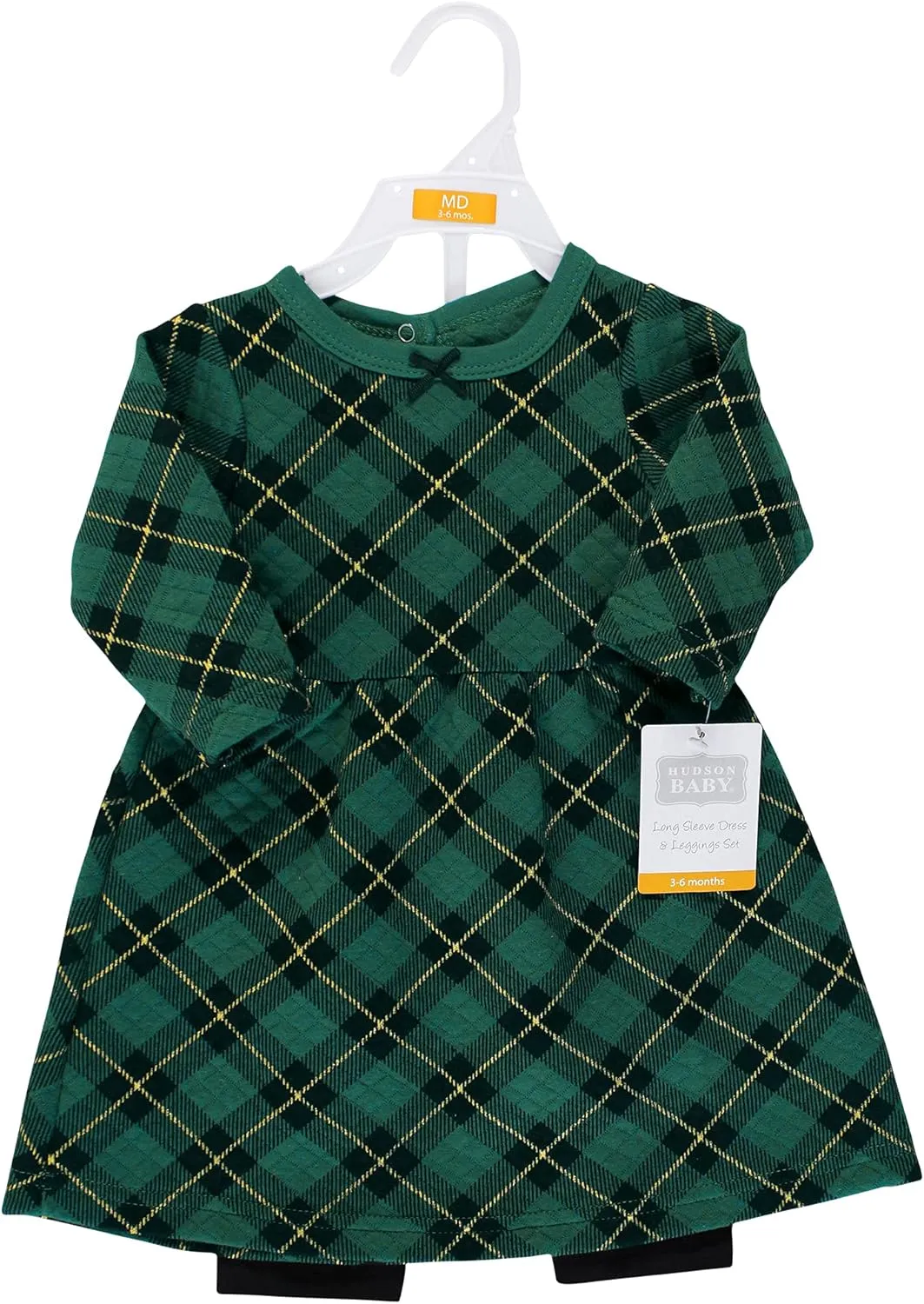 Hudson Baby Unisex Baby Quilted Cotton Dress and Leggings