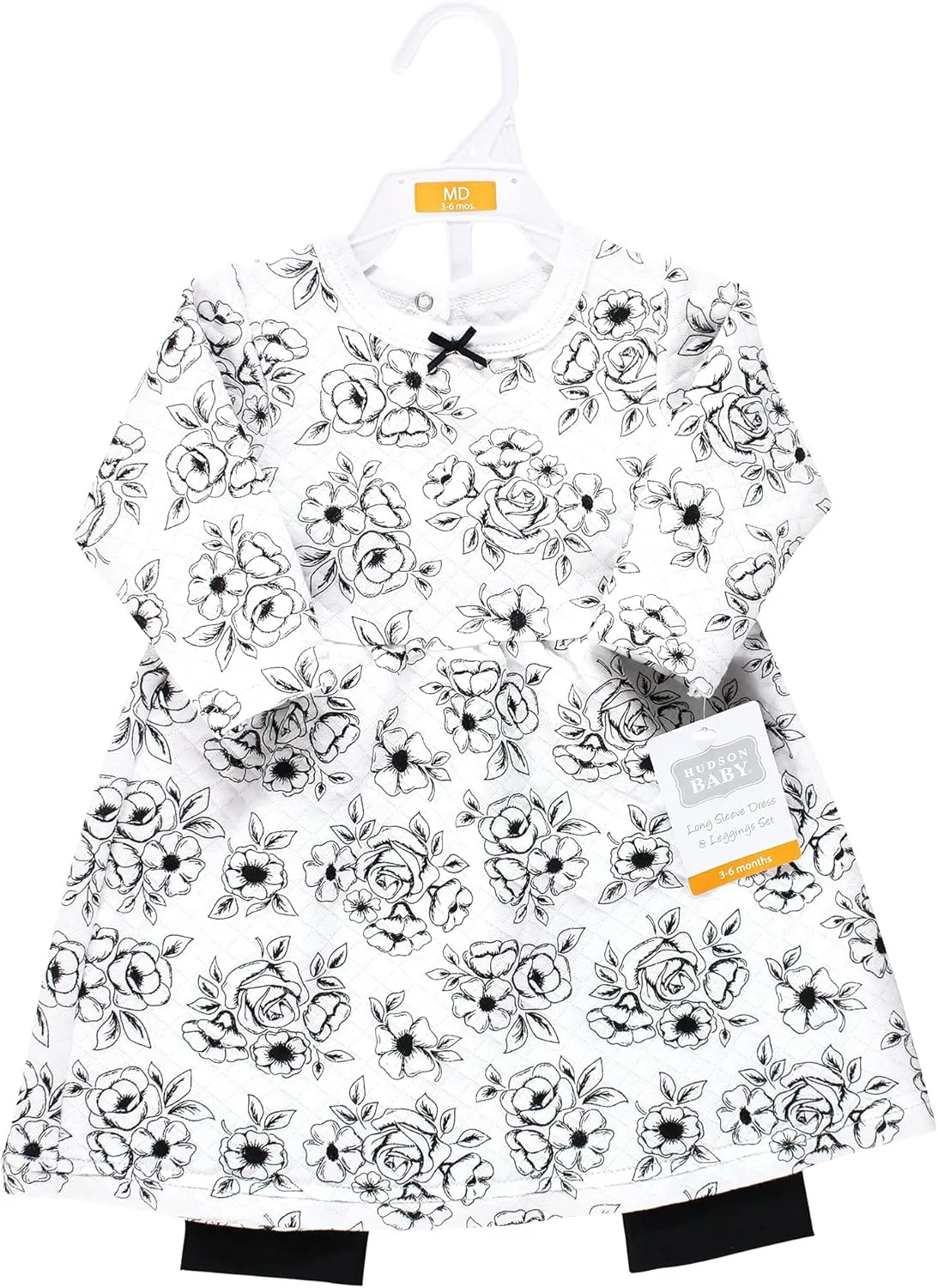 Hudson Baby Unisex Baby Quilted Cotton Dress and Leggings