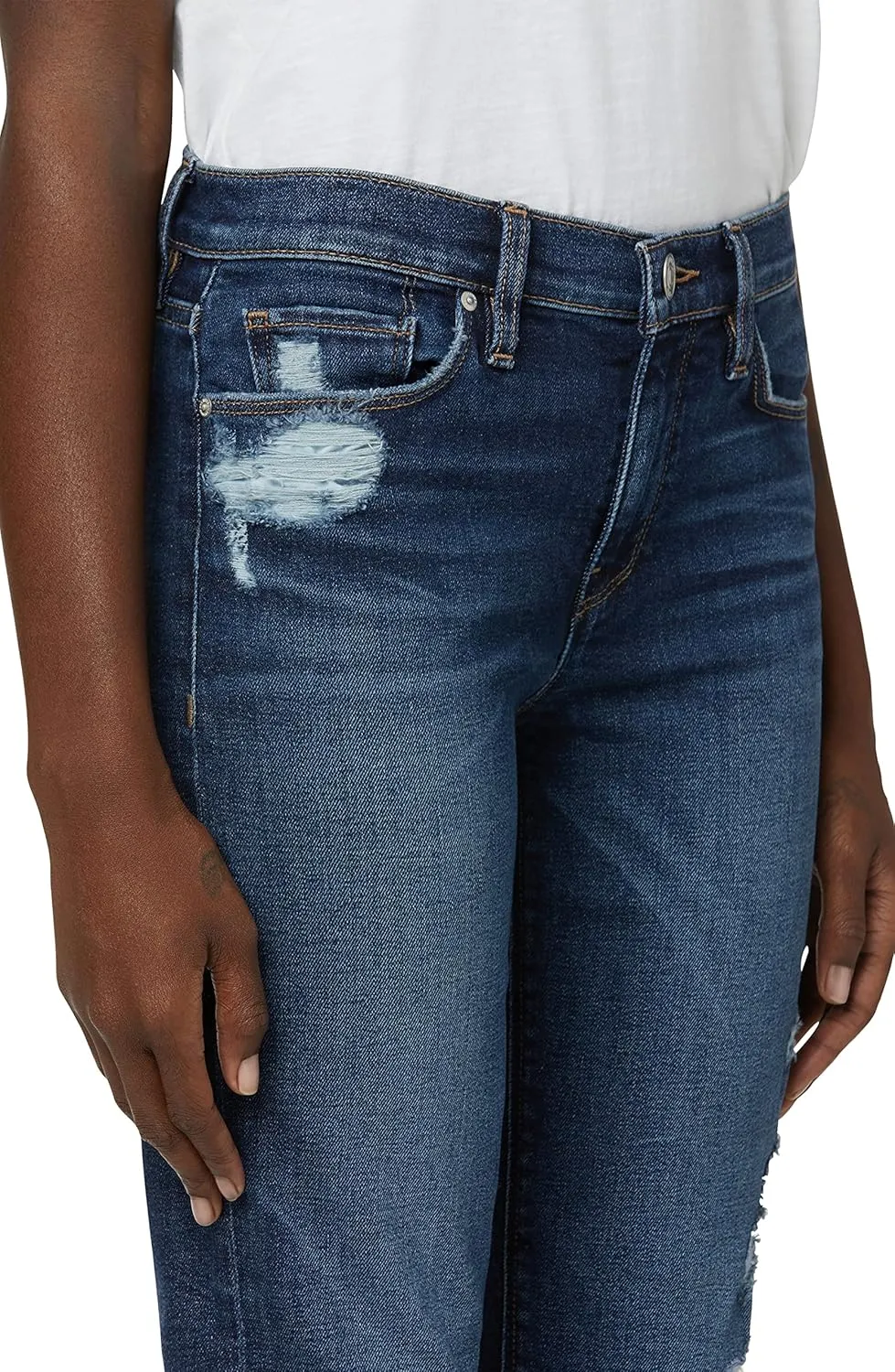 HUDSON Women's Nico Mid-Rise Straight Leg Crop Jean