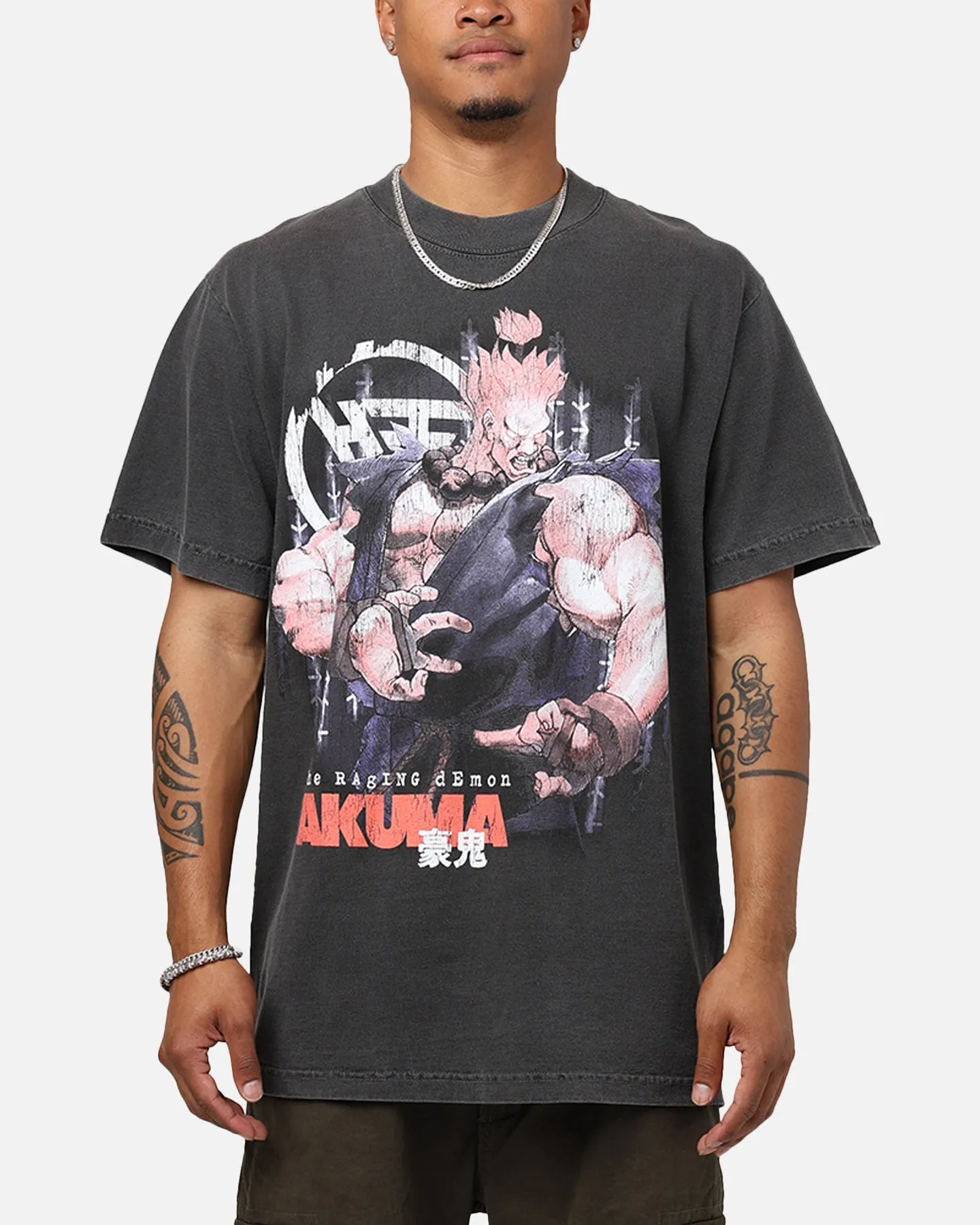 Hypland X Street Fighter Akuma T-Shirt Washed Black