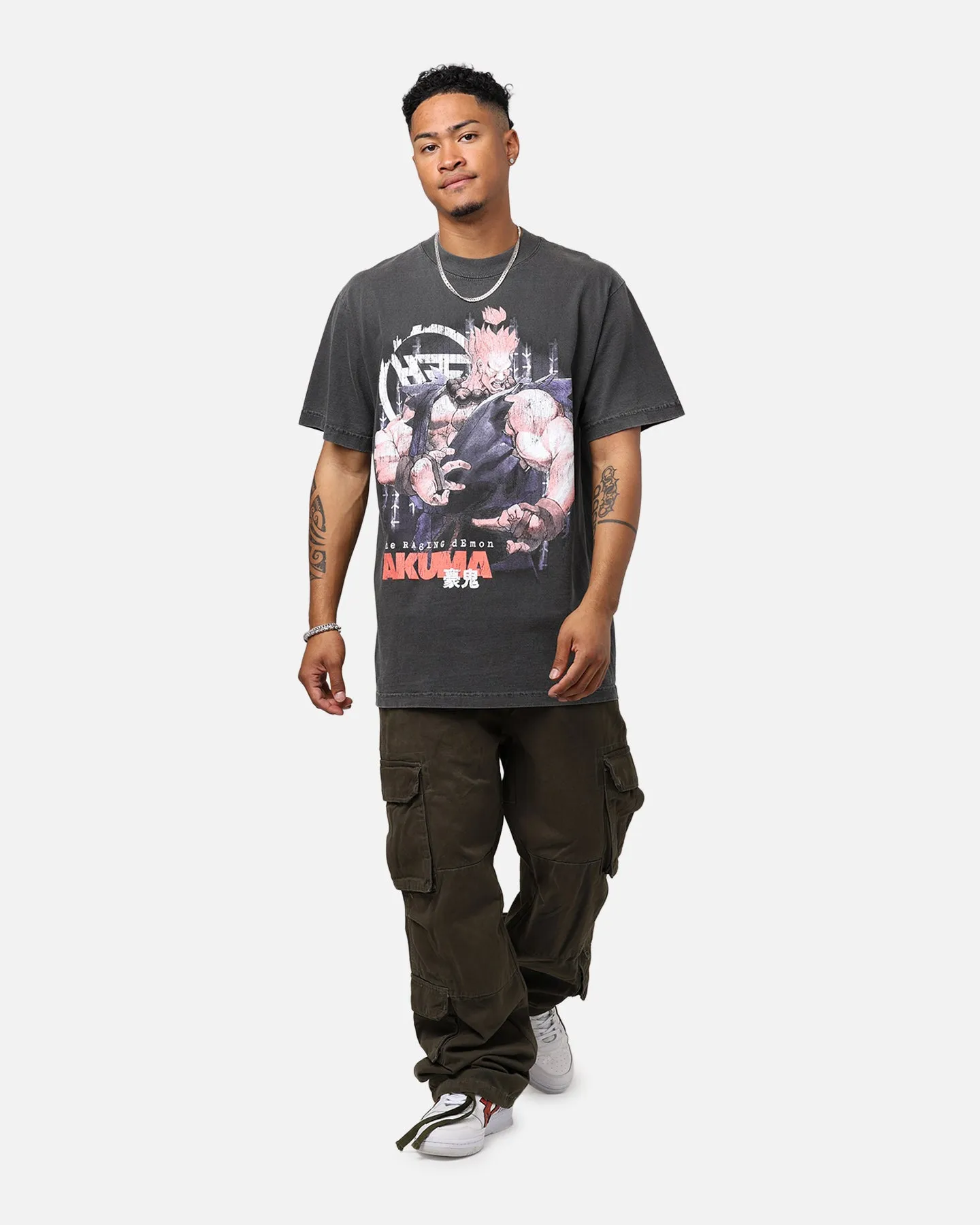 Hypland X Street Fighter Akuma T-Shirt Washed Black