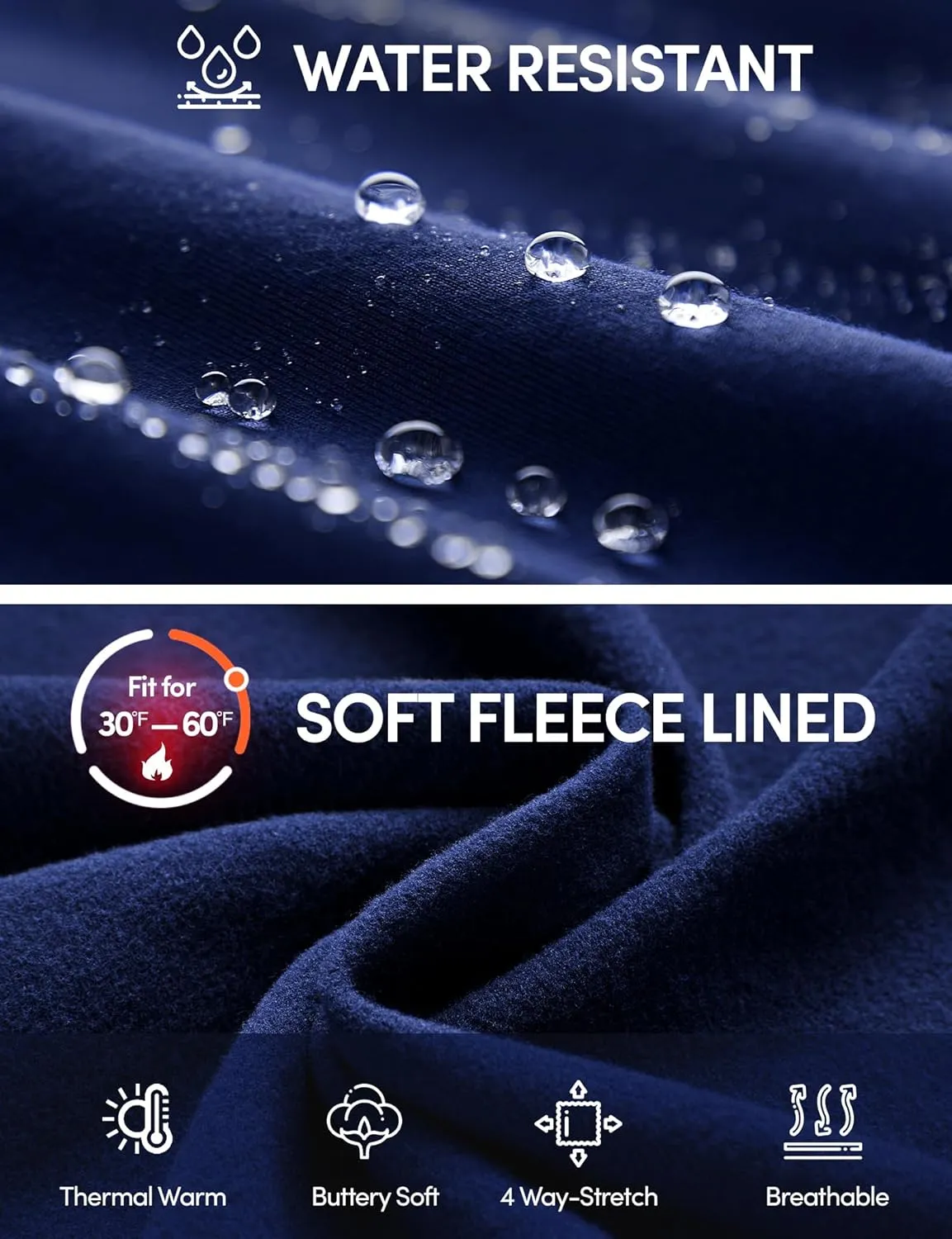 IUGA Fleece Lined Pants Women Water Resistant Hiking Pants Winter Flare Leggings with Pockets Bootcut Thermal