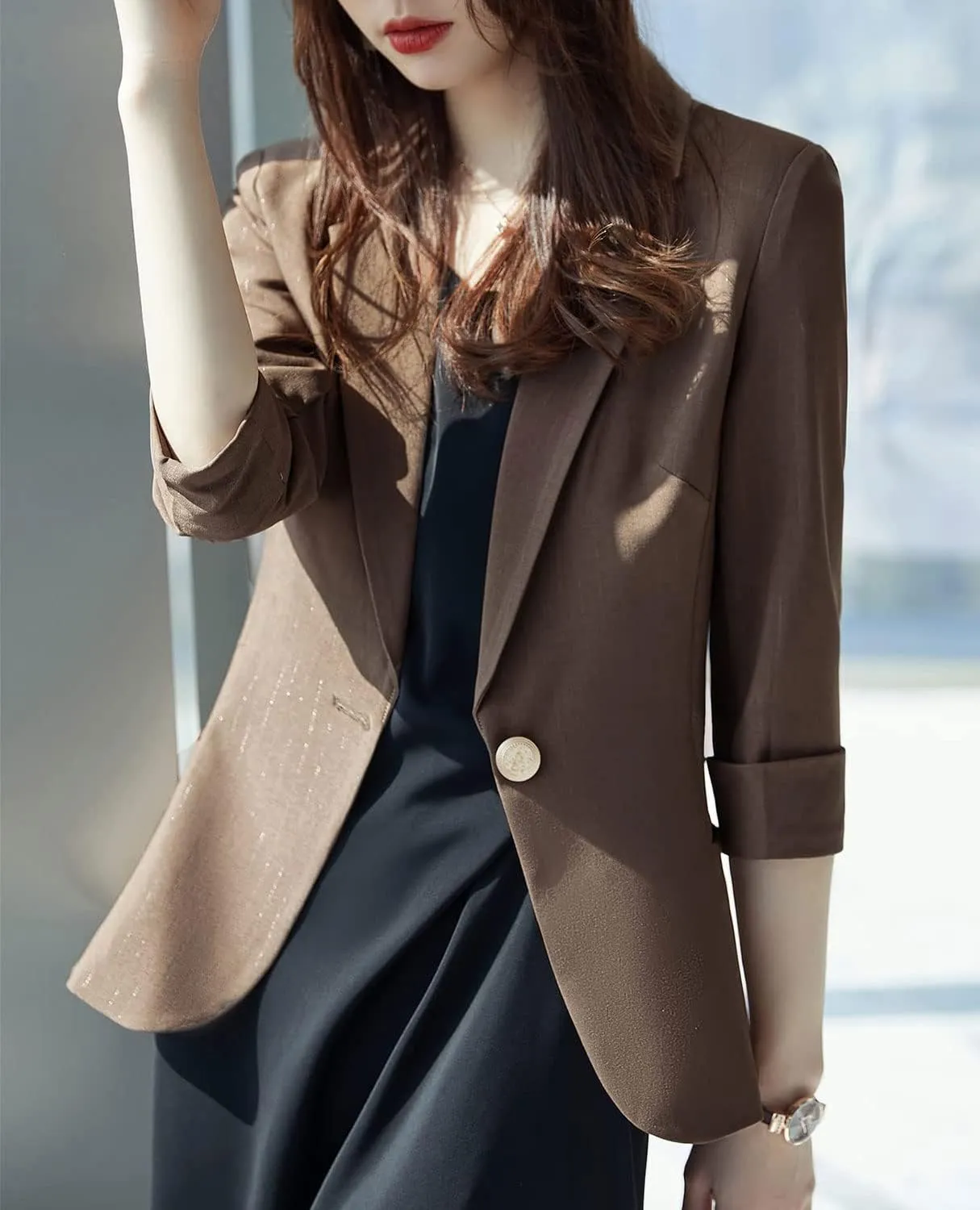 Kedera Womens Blazers & Suit Jacket Casual Work Blazer Office Jacket Slim Fit Blazer for Business Lady