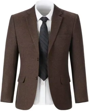 Kids Blazers for Boys Suit Blazer Tweed Herringbone Retro Tuxedo Boys' Fashion Homecoming