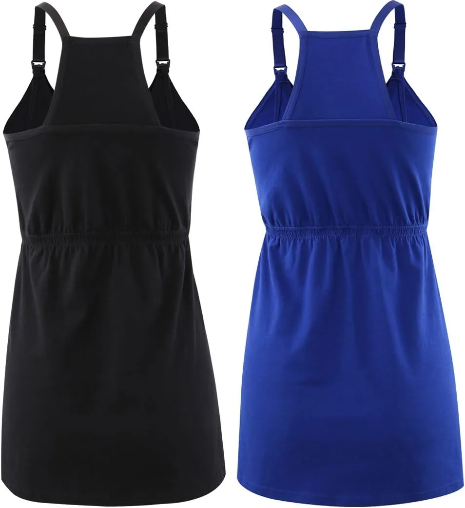 KUCI Maternity Nursing Tank Top, Women Maternity Cami Nursing Sleep Bra Breastfeeding Tops for Pregnancy