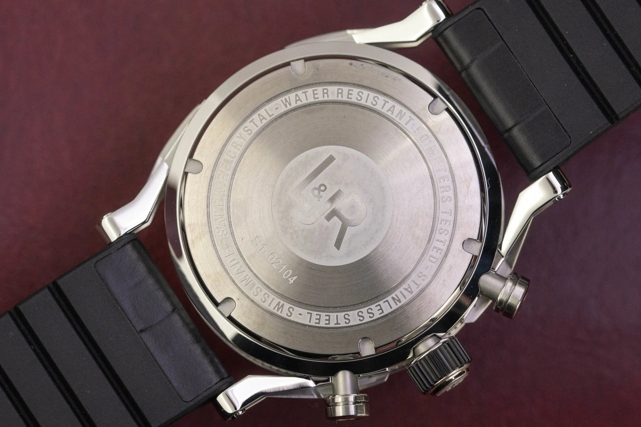L&Jr Men's Watch Chronograph Day and Date Black S1502