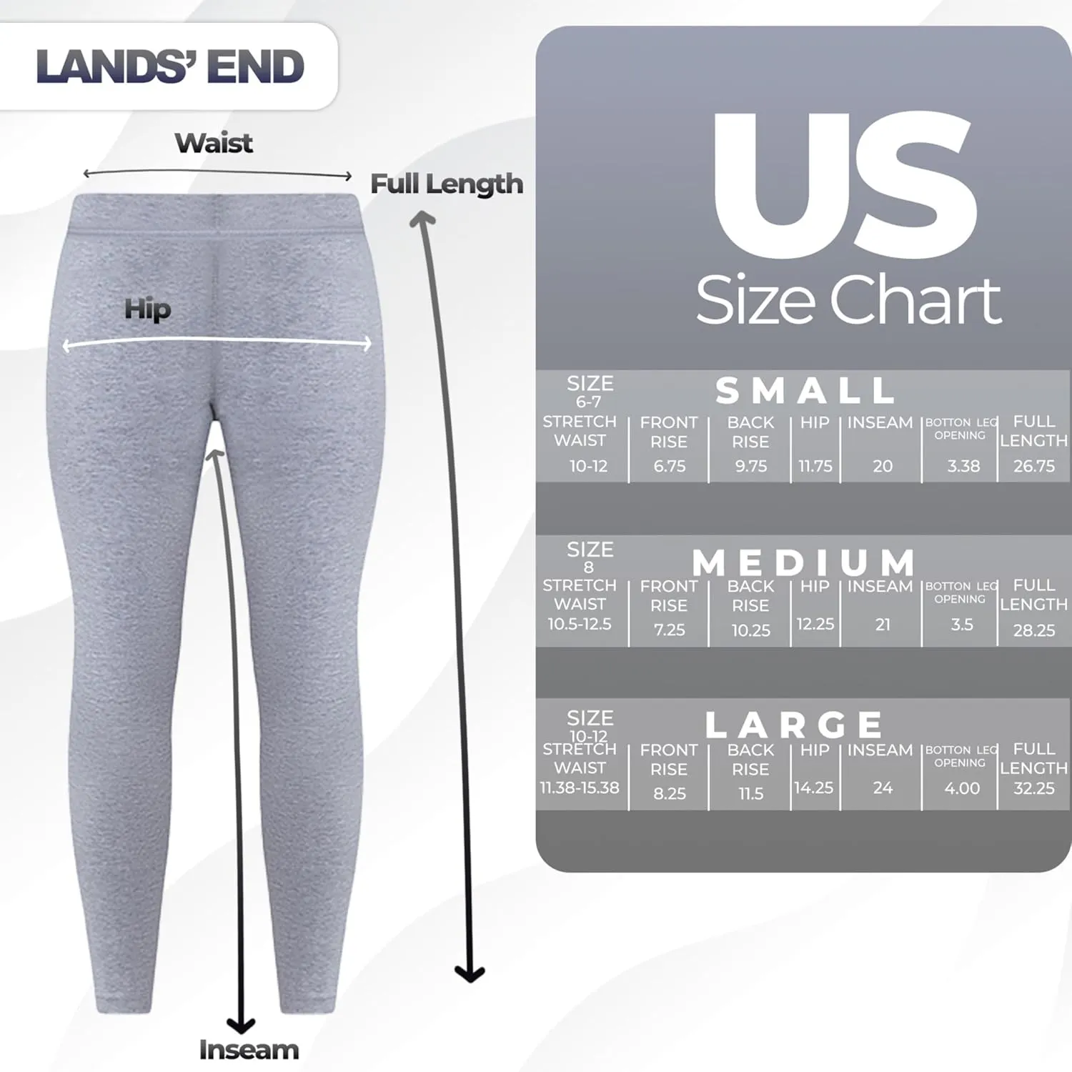 Lands' End Girls Tough Cotton Novelty Leggings
