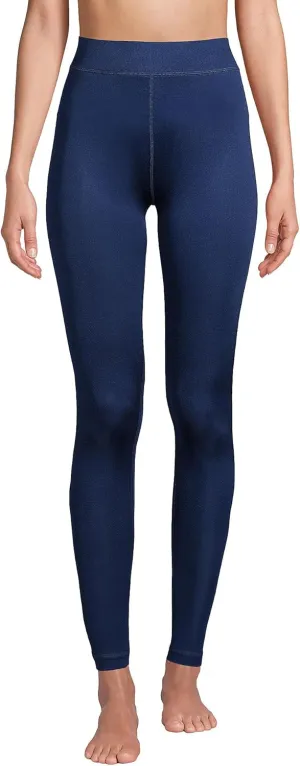 Lands' End Women's Silk Interlock Long Underwear Leggings Pants