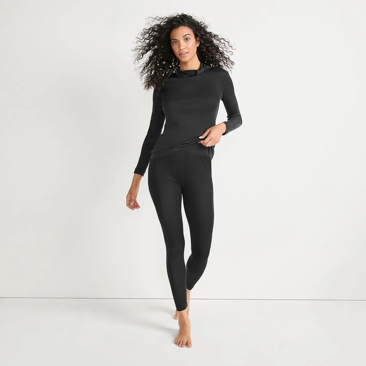 Lands' End Women's Silk Interlock Long Underwear Leggings Pants
