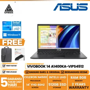 LAPTOP ASUS VIVOBOOK 14 A1400KA-FHD4512 | N4500 8/512 UHD 14"FHD W11 OHS21