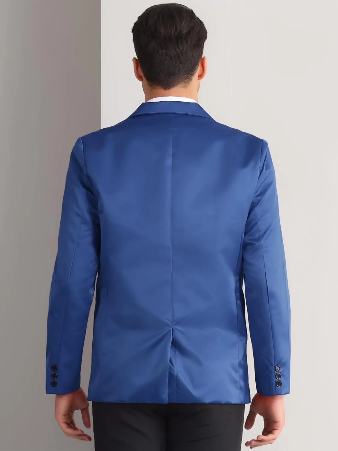 Lars Amadeus Formal Blazer for Men's One Button Peak Lapel Wedding Prom Sports Coat