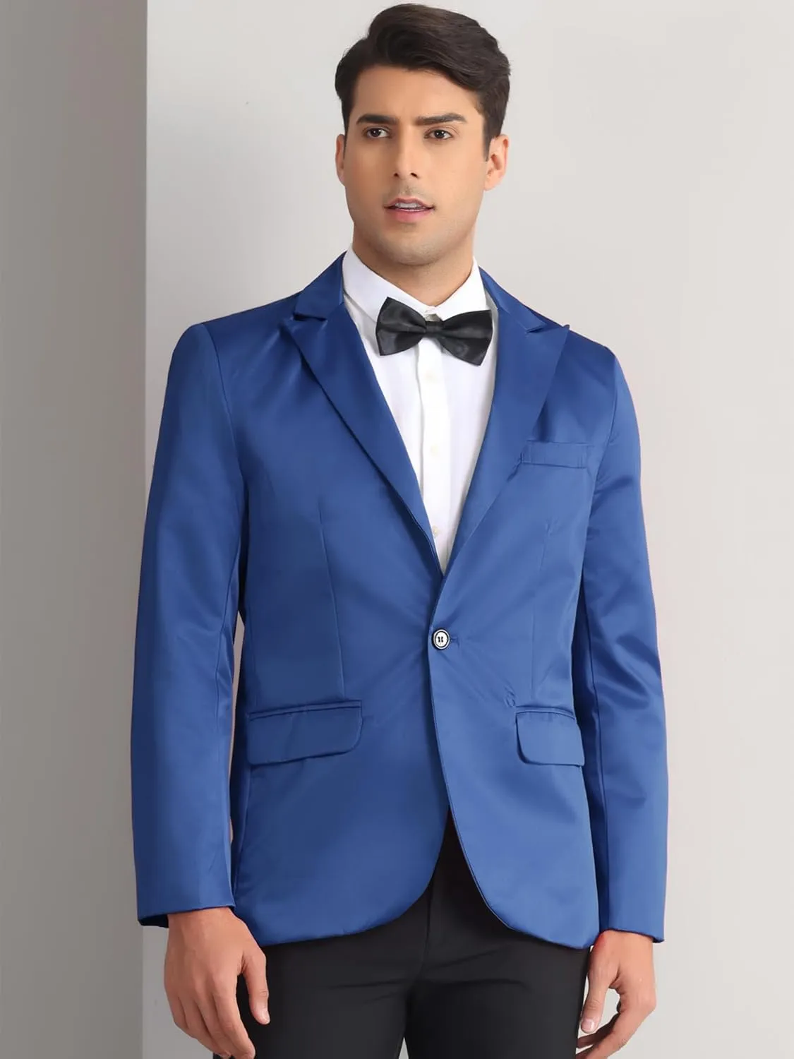 Lars Amadeus Formal Blazer for Men's One Button Peak Lapel Wedding Prom Sports Coat