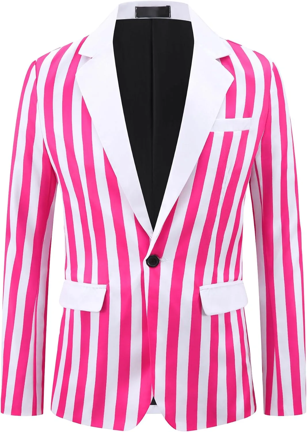Lars Amadeus Striped Blazer for Men's Color Block Suit Jacket Business Stripes Sports Coats