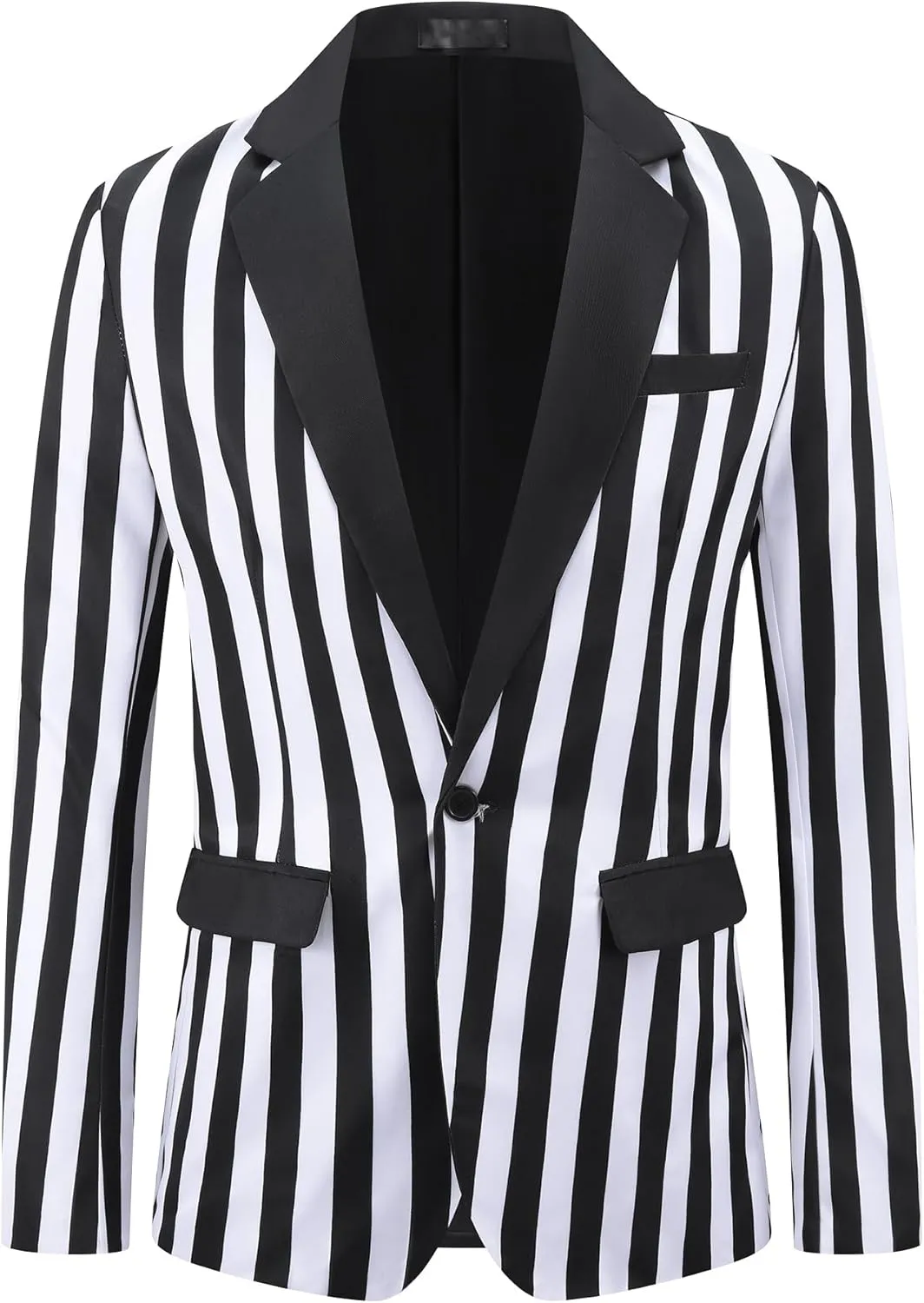 Lars Amadeus Striped Blazer for Men's Color Block Suit Jacket Business Stripes Sports Coats