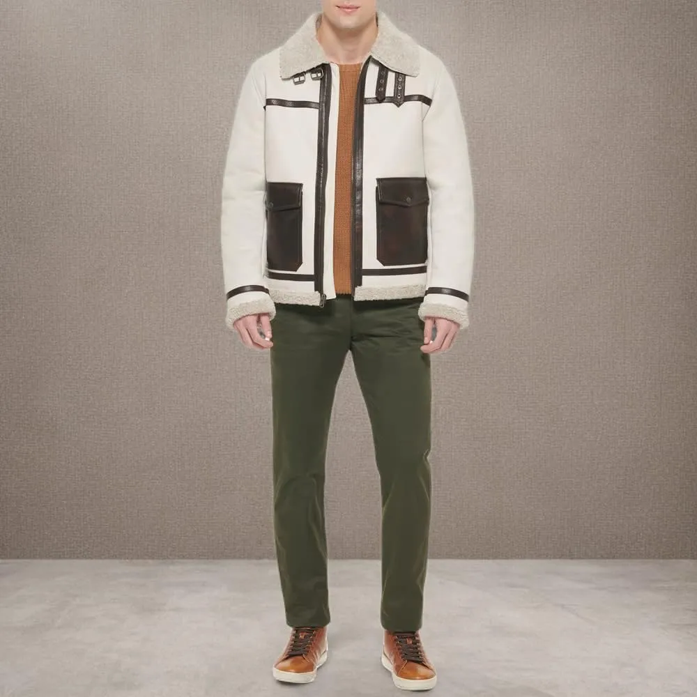 Levi's Men's Faux Shearling Rancher Aviator Jacket