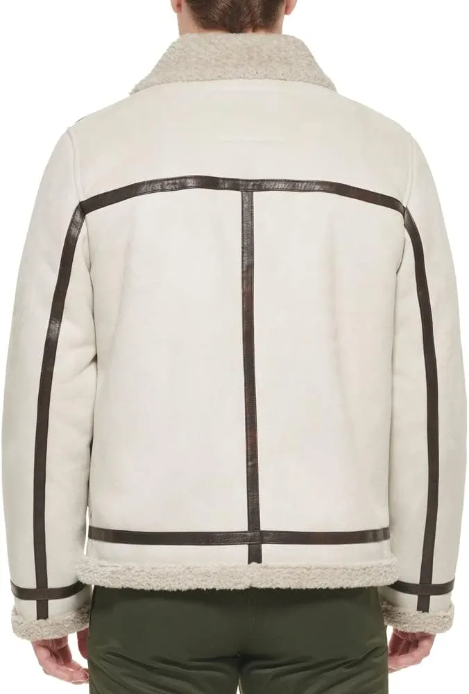 Levi's Men's Faux Shearling Rancher Aviator Jacket