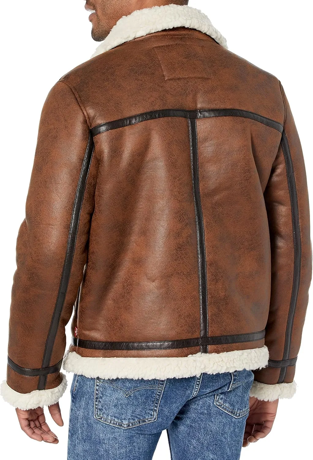 Levi's Men's Faux Shearling Rancher Aviator Jacket