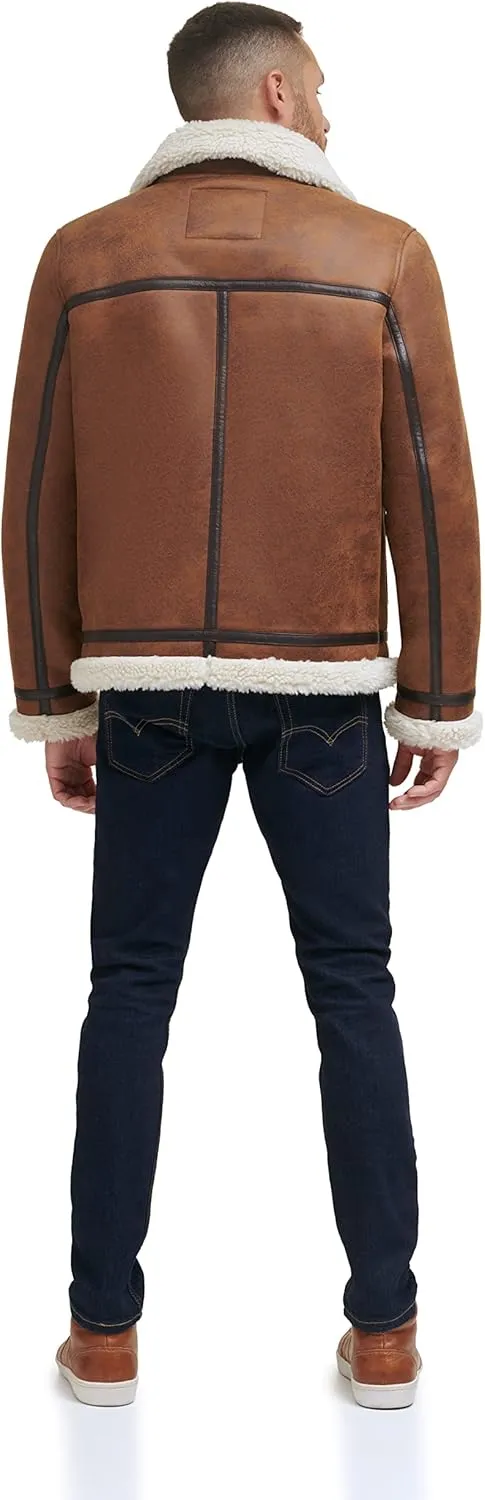 Levi's Men's Faux Shearling Rancher Aviator Jacket