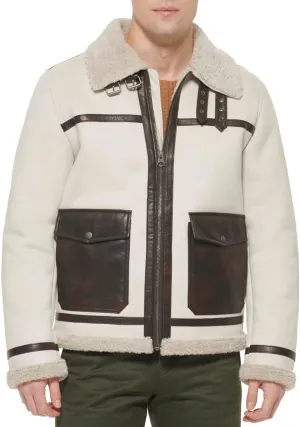Levi's Men's Faux Shearling Rancher Aviator Jacket