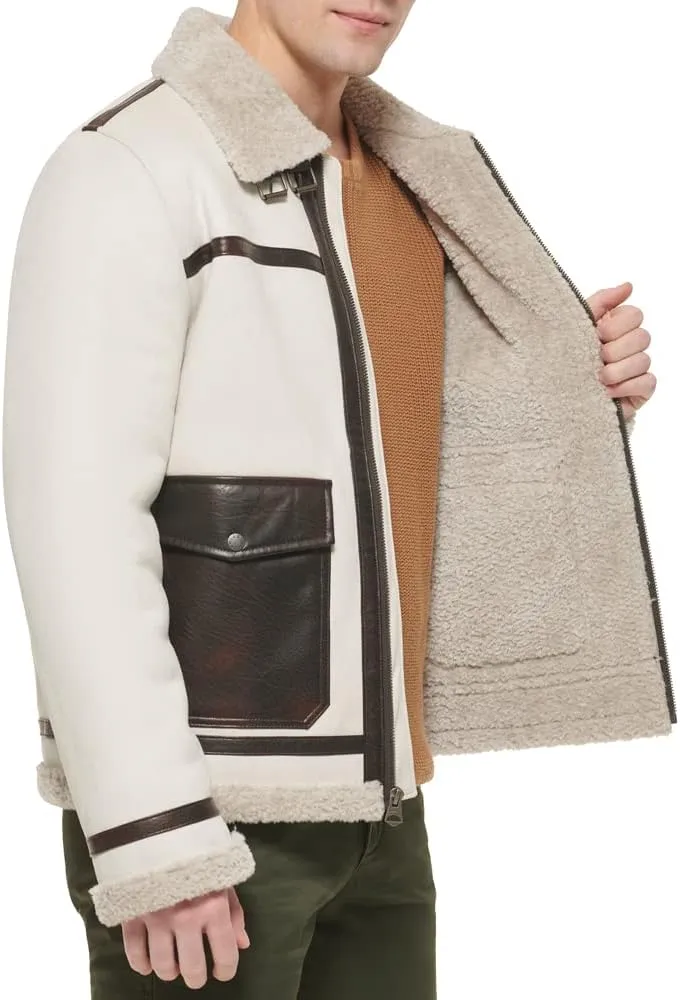 Levi's Men's Faux Shearling Rancher Aviator Jacket