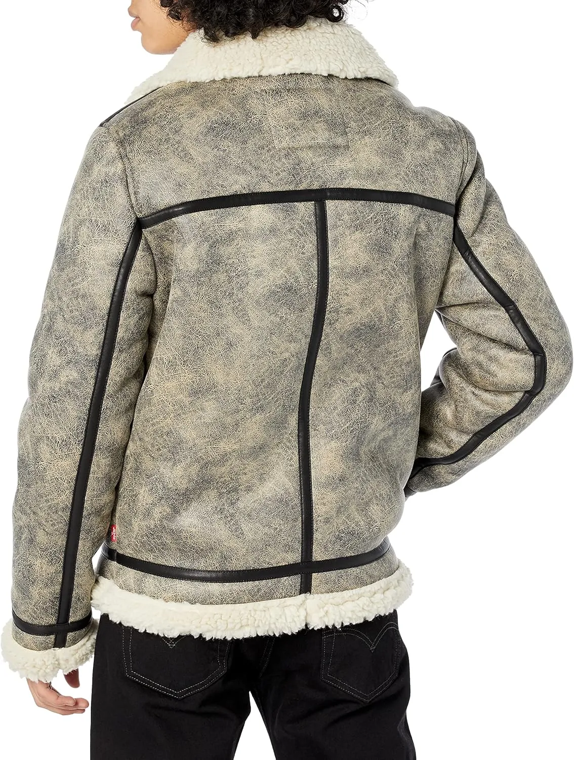 Levi's Men's Faux Shearling Rancher Aviator Jacket
