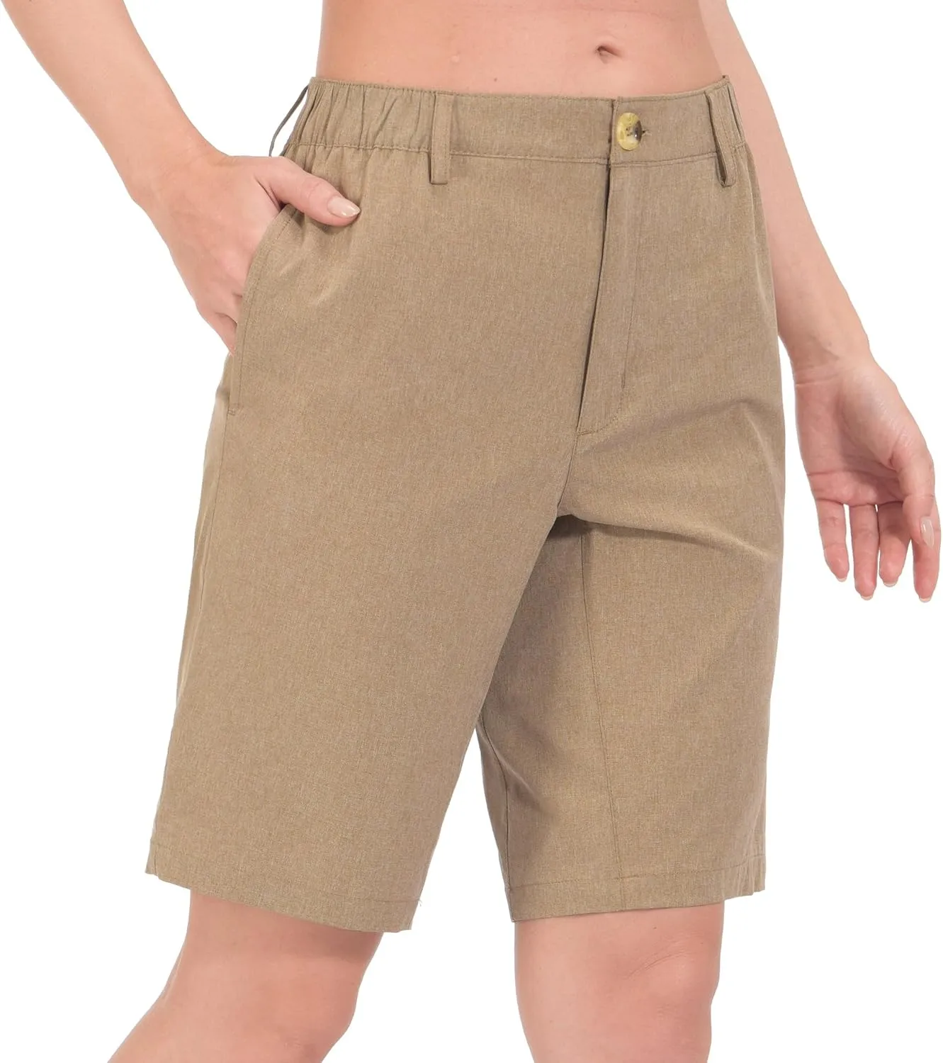 Little Donkey Andy Women's Bermuda Quick Dry Lightweight Stretch Shorts Golf Hiking Travel